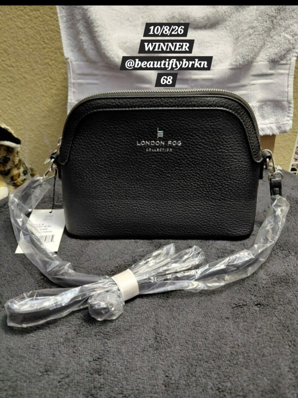 ENTER TO WIN: NWT - London Fog Faux Pebble Leather Crossbody - Picture 2 of 13